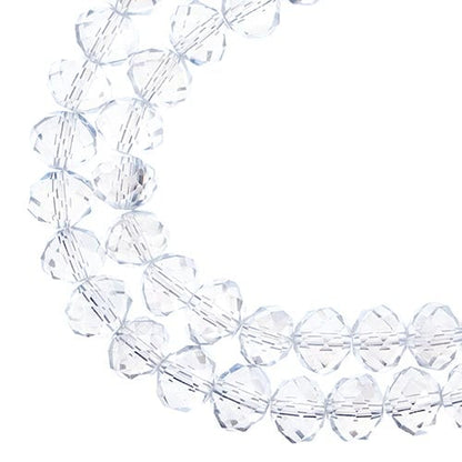 Crystal Lane DIY Rondelle 2 Strand 7in (apx46pcs) 8x10mm Transparent Crystal AB