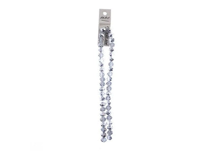 Crystal Lane DIY Rondelle 2 Strand 7in (apx46pcs) 8x10mm Transparent Half Silver Iris