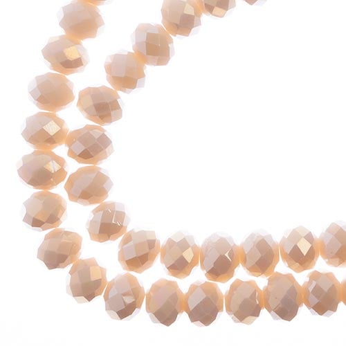 Crystal Lane DIY Rondelle 2 Strand 7in (apx46pcs) 8x10mm Opaque Cream AB