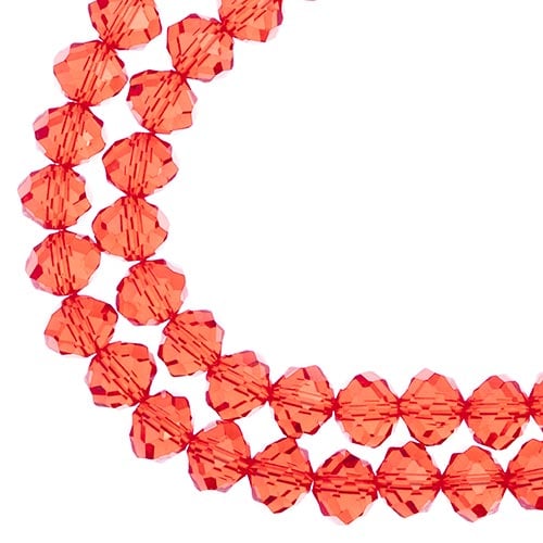Crystal Lane DIY Rondelle 2 Strand 7in (apx46pcs) 8x10mm Transparent Red In Stock