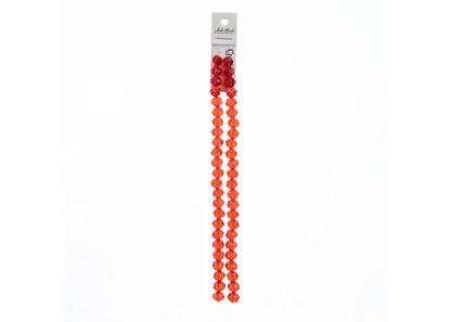 Crystal Lane DIY Rondelle 2 Strand 7in (apx46pcs) 8x10mm Transparent Red In Stock