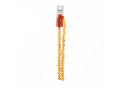 Crystal Lane DIY Rondelle 2 Strand 7in (apx46pcs) 8x10mm Transparent Orange
