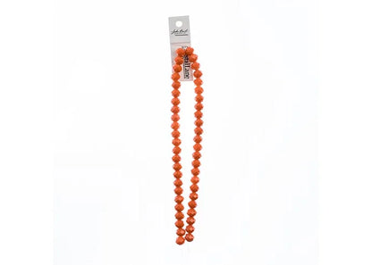 Crystal Lane DIY Rondelle 2 Strand 7in (apx46pcs) 8x10mm Opaque Orange