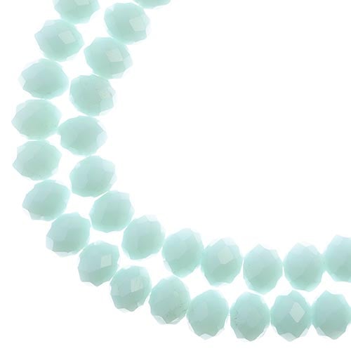 Crystal Lane DIY Rondelle 2 Strand 7in (apx46pcs) 8x10mm Opaque Light Blue
