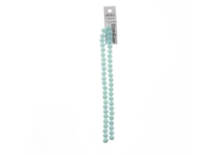 Crystal Lane DIY Rondelle 2 Strand 7in (apx46pcs) 8x10mm Opaque Light Blue