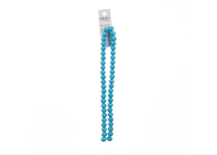 Crystal Lane DIY Rondelle 2 Strand 7in (apx46pcs) 8x10mm Opaque Blue