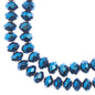 Crystal Lane DIY Rondelle 2 Strand 7in (apx46pcs) 8x10mm Opaque Blue Iris