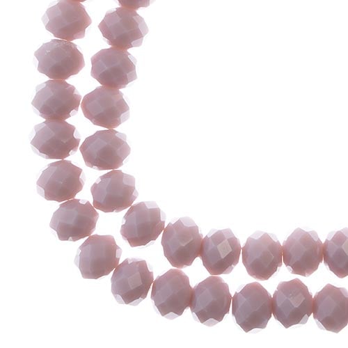 Crystal Lane DIY Rondelle 2 Strand 7in (apx46pcs) 8x10mm Opaque Mauve