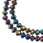 Crystal Lane DIY Rondelle 2 Strand 7in (apx46pcs) 8x10mm Opaque Multi Color Iris