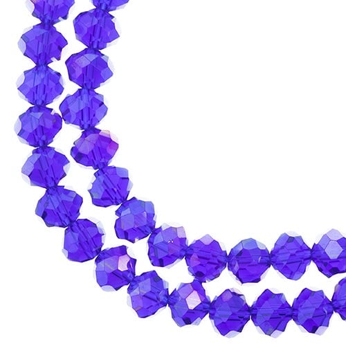 Crystal Lane DIY Rondelle 2 Strand 7in (apx46pcs) 8x10mm Transparent Sapphire AB