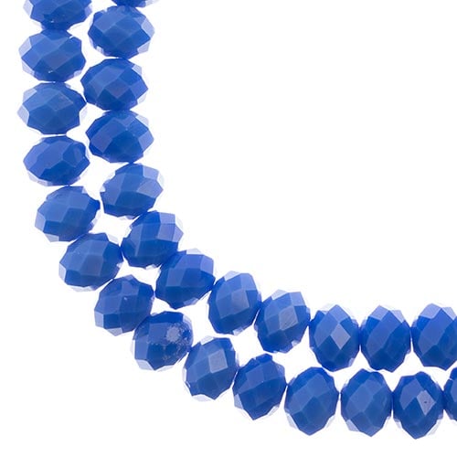 Crystal Lane DIY Rondelle 2 Strand 7in (apx46pcs) 8x10mm Opaque Dark Sapphire
