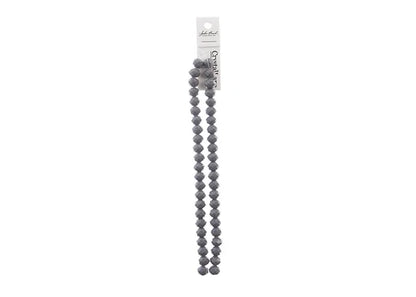 Crystal Lane DIY Rondelle 2 Strand 7in (apx46pcs) 8x10mm Opaque Grey