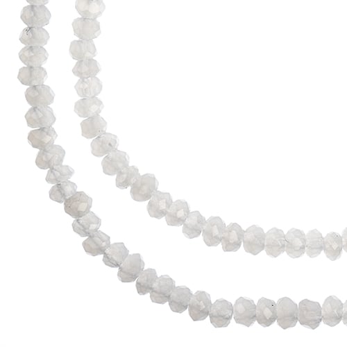 Crystal Lane DIY Rondelle 2 Strand 7in (apx246pcs) 1.5x2.5mm Opaque White