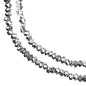 Crystal Lane DIY Rondelle 2 Strand 7in (apx246pcs) 1.5x2.5mm Transparent Half Silver Iris