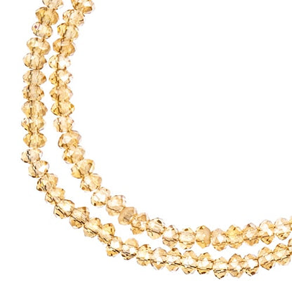 Crystal Lane DIY Rondelle 2 Strand 7in (apx246pcs) 1.5x2.5mm Transparent Topaz AB