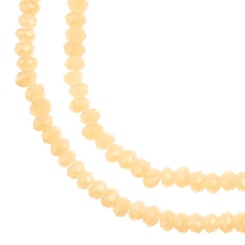 Crystal Lane DIY Rondelle 2 Strand 7in (apx246pcs) 1.5x2.5mm Opaque Cream