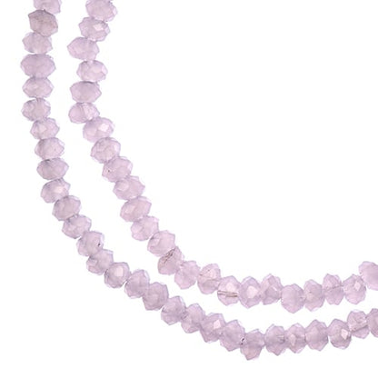 Crystal Lane DIY Rondelle 2 Strand 7in (apx246pcs) 1.5x2.5mm Opaque Pink