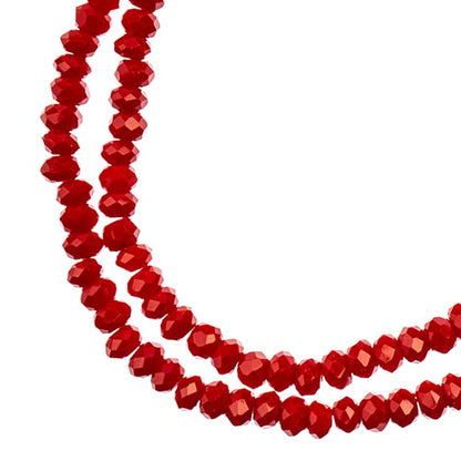 Crystal Lane DIY Rondelle 2 Strand 7in (apx246pcs) 1.5x2.5mm Opaque Red