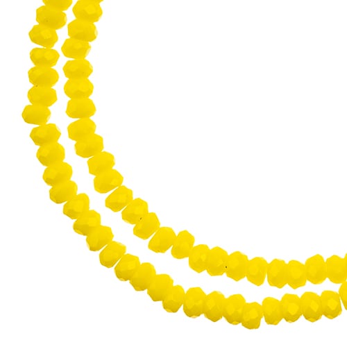 Crystal Lane DIY Rondelle 2 Strand 7in (apx246pcs) 1.5x2.5mm Opaque Yellow