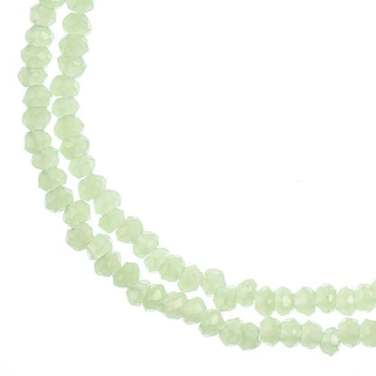 Crystal Lane DIY Rondelle 2 Strand 7in (apx246pcs) 1.5x2.5mm Opaque Light Green