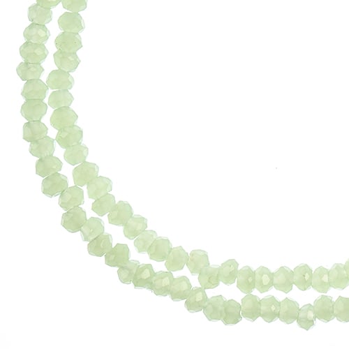 Crystal Lane DIY Rondelle 2 Strand 7in (apx246pcs) 1.5x2.5mm Opaque Light Green