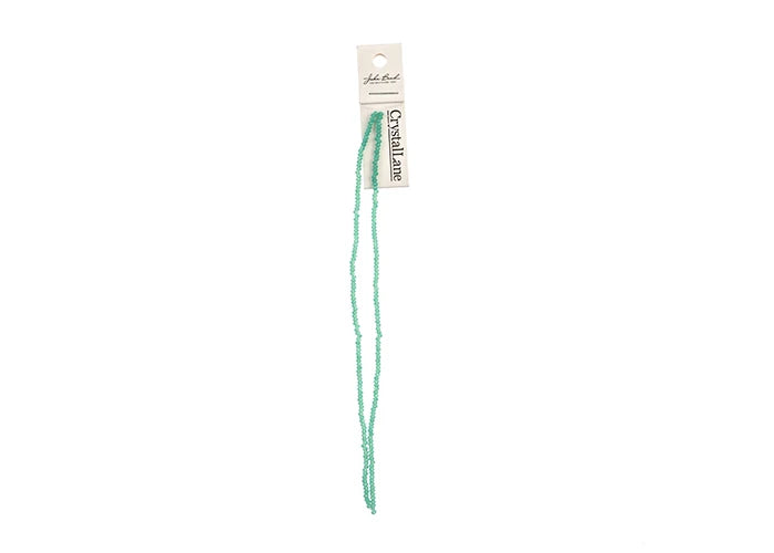 Crystal Lane DIY Rondelle 2 Strand 7in (apx246pcs) 1.5x2.5mm Opaque Turquoise Green