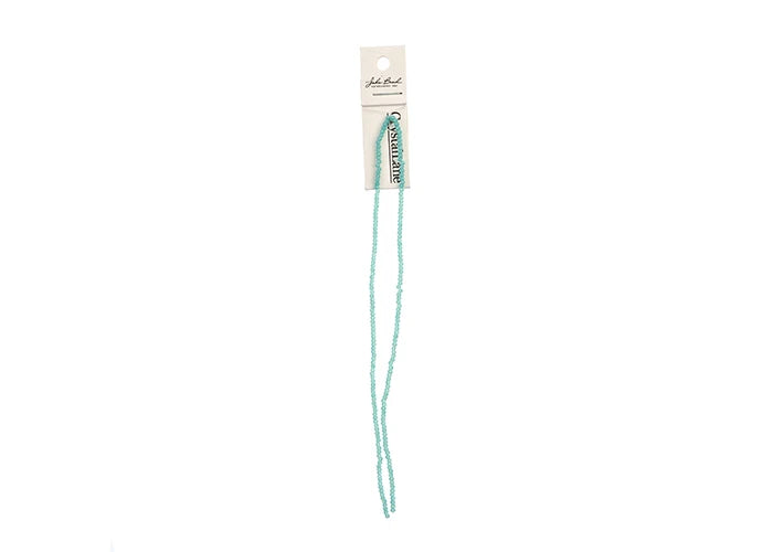Crystal Lane DIY Rondelle 2 Strand 7in (apx246pcs) 1.5x2.5mm Opaque Turquoise Blue