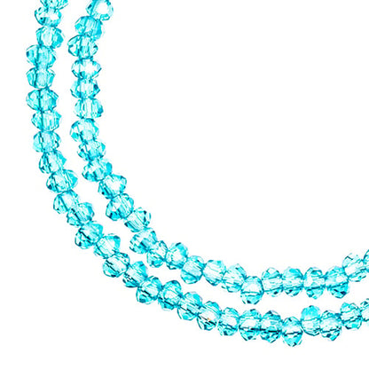 Crystal Lane DIY Rondelle 2 Strand 7in (apx246pcs) 1.5x2.5mm Transparent Blue AB