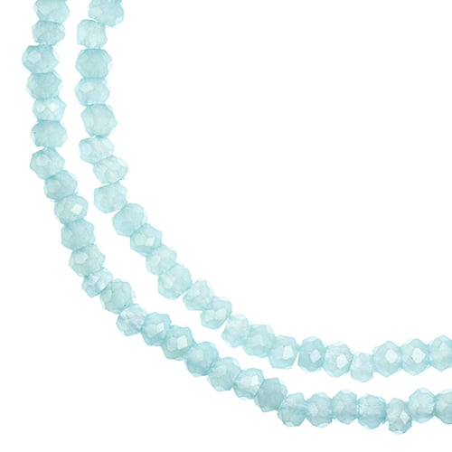 Crystal Lane DIY Rondelle 2 Strand 7in (apx246pcs) 1.5x2.5mm Opaque Light Blue