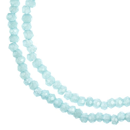 Crystal Lane DIY Rondelle 2 Strand 7in (apx246pcs) 1.5x2.5mm Opaque Light Blue