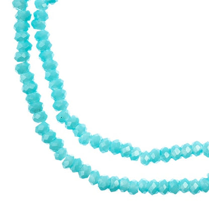 Crystal Lane DIY Rondelle 2 Strand 7in (apx246pcs) 1.5x2.5mm Opaque Blue