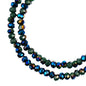 Crystal Lane DIY Rondelle 2 Strand 7in (apx246pcs) 1.5x2.5mm Opaque Dark Green w/Half Blue Iris