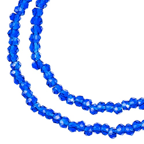 Crystal Lane DIY Rondelle 2 Strand 7in (apx246pcs) 1.5x2.5mm Transparent Sapphire AB
