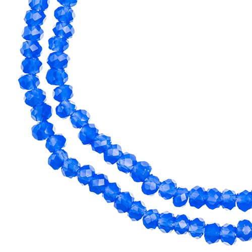 Crystal Lane DIY Rondelle 2 Strand 7in (apx246pcs) 1.5x2.5mm Opaque Dark Sapphire
