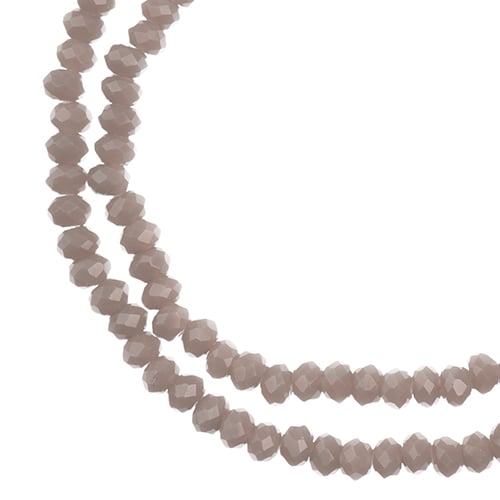 Crystal Lane DIY Rondelle 2 Strand 7in (apx246pcs) 1.5x2.5mm Opaque Grey