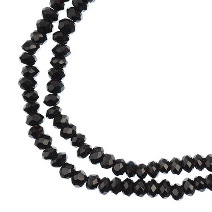 Crystal Lane DIY Rondelle 2 Strand 7in (apx246pcs) 1.5x2.5mm Opaque Black