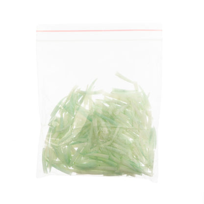 Dentalium Shell Ridged 100pcs/apx.30g 0.5in to 1in Green Not Water Resistant