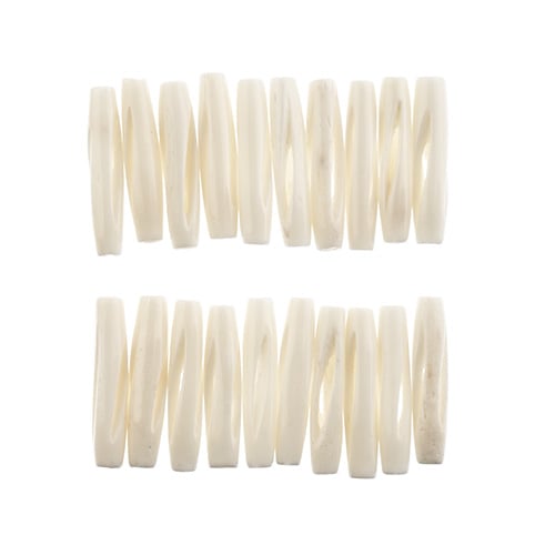 Bone Bead Pipe 1in Natural 20pcs worked on bone