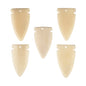 Bone Arrow Head Pendant hand-made 5pcs 59x33mm Beige work on bone