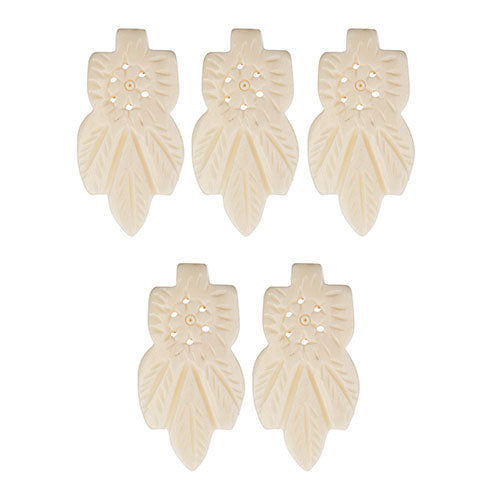 Bone Dream Catcher Pendant 5pcs 56x30mm White work on bone