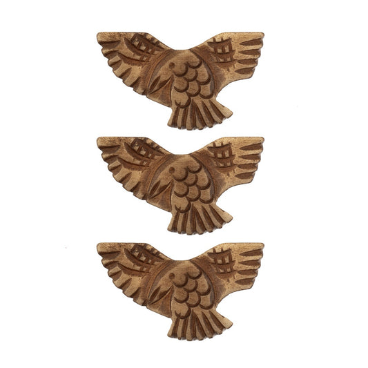 Bone Eagle Flying Pendant 3pcs 1.18x1.97in Beige/Brown work on bone
