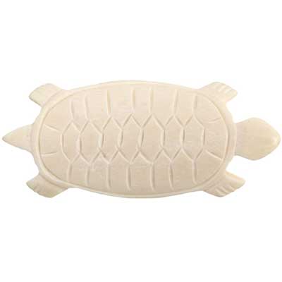 BONE TURTLE HOLE SIDE OF HEAD 70x30mm IVORY Worked on Bone 10PCS