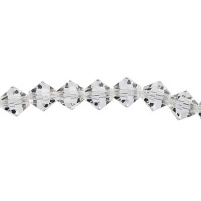 Preciosa 5in Strand Rondell 31pcs 4mm Crystal