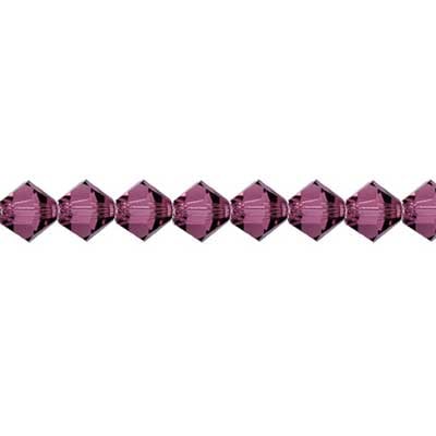 Preciosa 5in Strand Rondell 31pcs 4mm Amethyst
