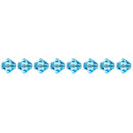 Preciosa 5in Strand Rondell 31pcs 4mm Aquamarine