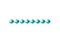 Preciosa 5in Strand Rondell 31pcs 4mm Blue Zircon AB