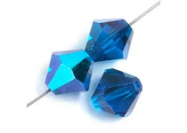 Preciosa 5in Strand Rondell 31pcs 4mm Capri Blue AB