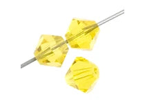 Preciosa 5in Strand Rondell 31pcs 4mm Citrine AB