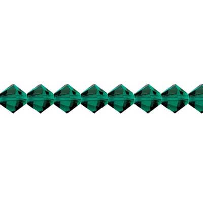 Preciosa 5in Strand Rondell 31pcs 4mm Emerald