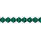Preciosa 5in Strand Rondell 31pcs 4mm Emerald